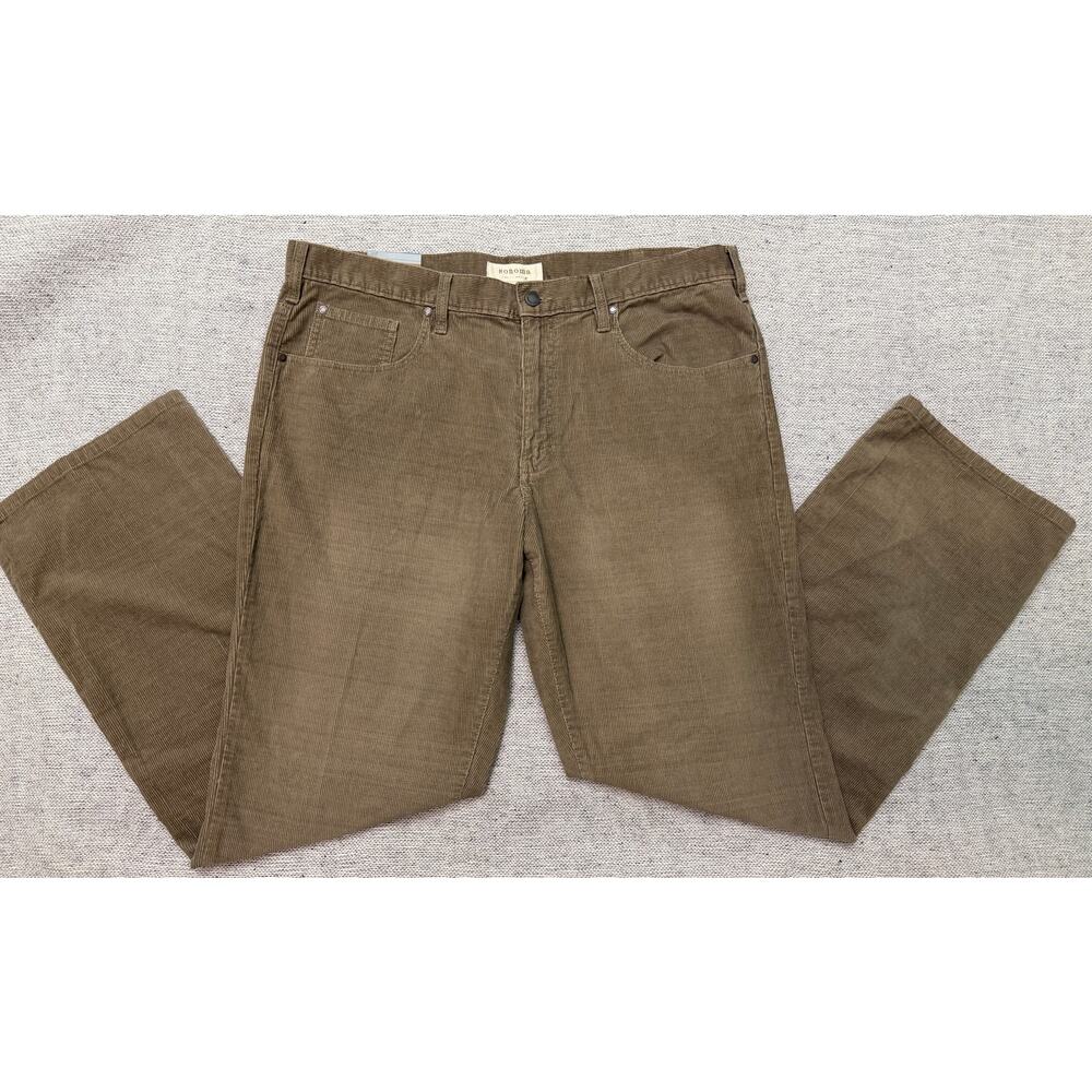 Sonoma Life + Style Mens Corduroy Pants 38x32 Brown Straight Fit Cotton